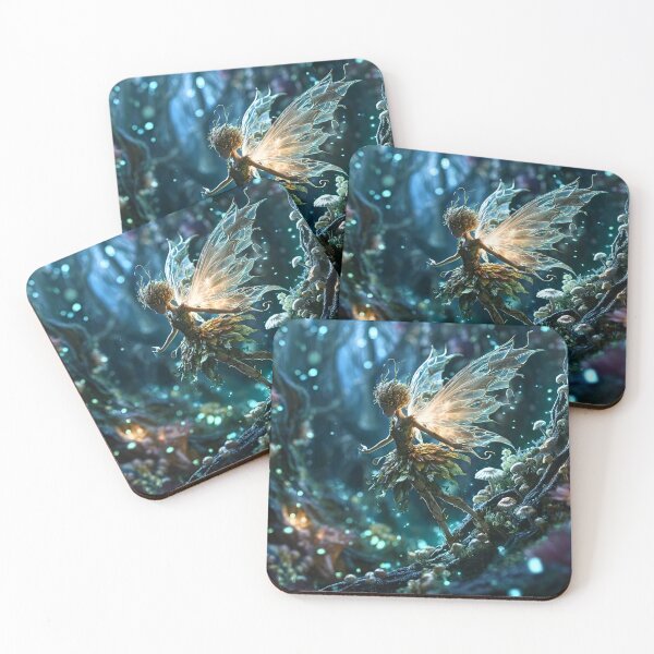 Item preview, Mystical Forest Fairy With Glowing Wings designed and sold by Storybook Botanica.