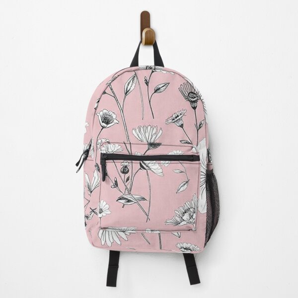 Item preview, Blush Pink White Floral Cottagecore Pattern designed and sold by IntelliMindDesigns.