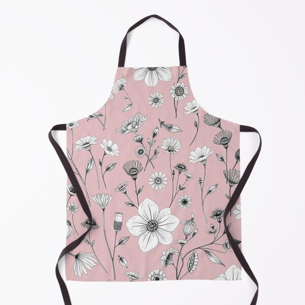 Item preview, Blush Pink White Floral Cottagecore Pattern designed and sold by IntelliMindDesigns.