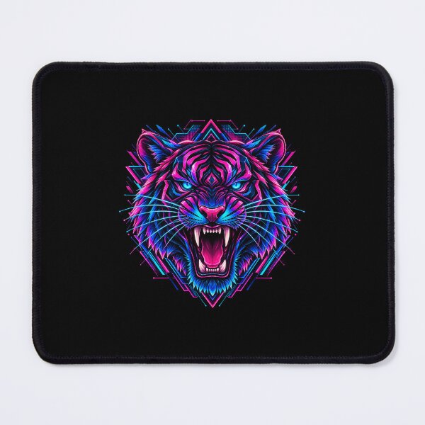 Item preview, Neon Cybernetic Tiger Synthwave Retrowave Art designed and sold by Adityavanjre.