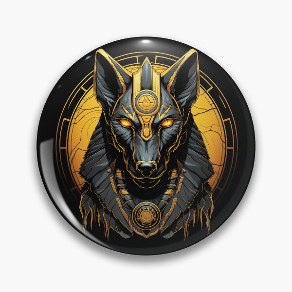 Item preview, Anubis, guerrero egipcio con armadura – Diseño mitológico en negro y dorado designed and sold by Grapyziip.