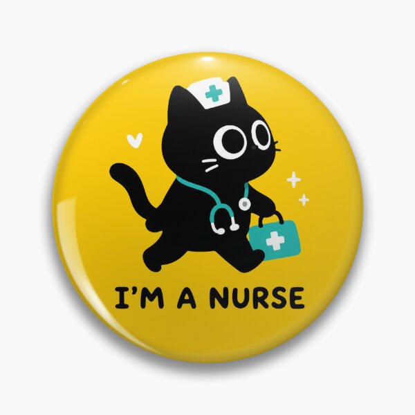 Item preview, Cute Black Cat Nurse Im A Nurse designed and sold by SayMaria.