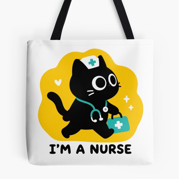 Item preview, Cute Black Cat Nurse Im A Nurse designed and sold by SayMaria.