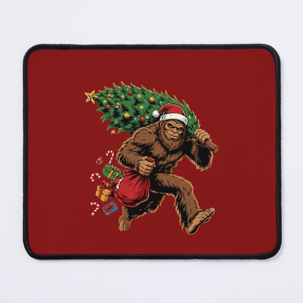 Item preview, Bigfoot Running With Christmas Tree Funny Holidays Sasquatch Merry Xmas designed and sold by alenaz.