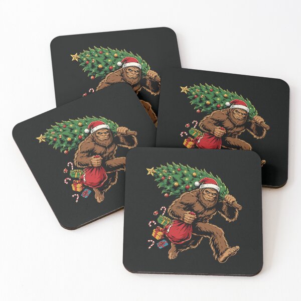 Item preview, Bigfoot Running With Christmas Tree Funny Holidays Sasquatch Merry Xmas designed and sold by alenaz.