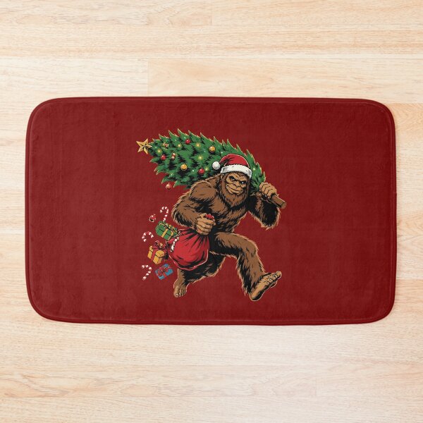 Item preview, Bigfoot Running With Christmas Tree Funny Holidays Sasquatch Merry Xmas designed and sold by alenaz.