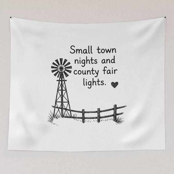 Item preview, Small Town Nights Windmill Farm designed and sold by shahdakuy.
