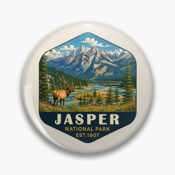 Item preview, Jasper National Park Canada – Vintage Retro Mountain Adventure designed and sold by Gideon Emmerich.