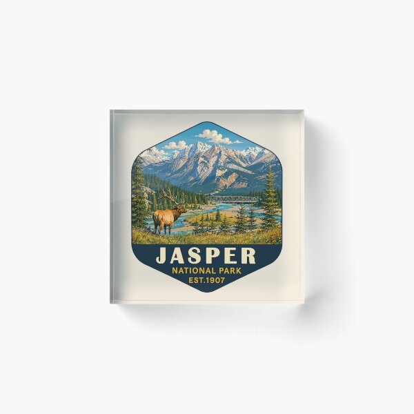 Item preview, Jasper National Park Canada – Vintage Retro Mountain Adventure designed and sold by Gideon Emmerich.