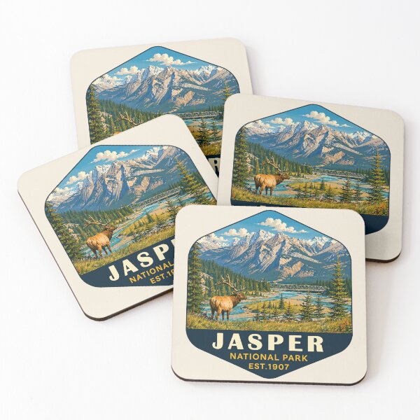 Item preview, Jasper National Park Canada – Vintage Retro Mountain Adventure designed and sold by Gideon Emmerich.
