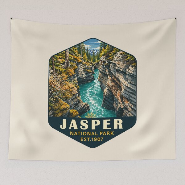 Item preview, Jasper National Park Canada – Vintage Retro Mountain Adventure designed and sold by Gideon Emmerich.