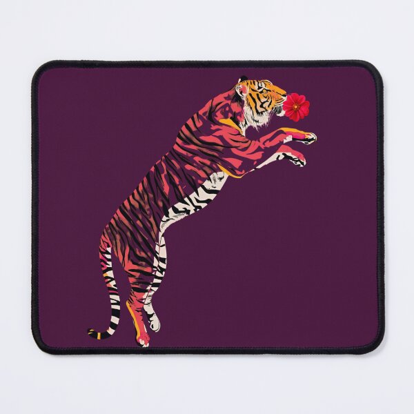 Item preview, A colorful Bengal tiger with a flower in its mouth. designed and sold by Knock on my door.