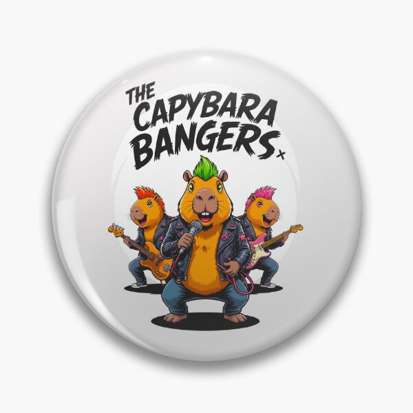 Item preview, The Capybara Bangers – Funny Punk Rock Capybara Band designed and sold by paulo silveira.