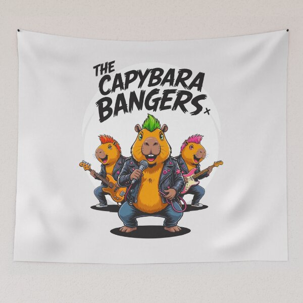 Item preview, The Capybara Bangers – Funny Punk Rock Capybara Band designed and sold by paulo silveira.