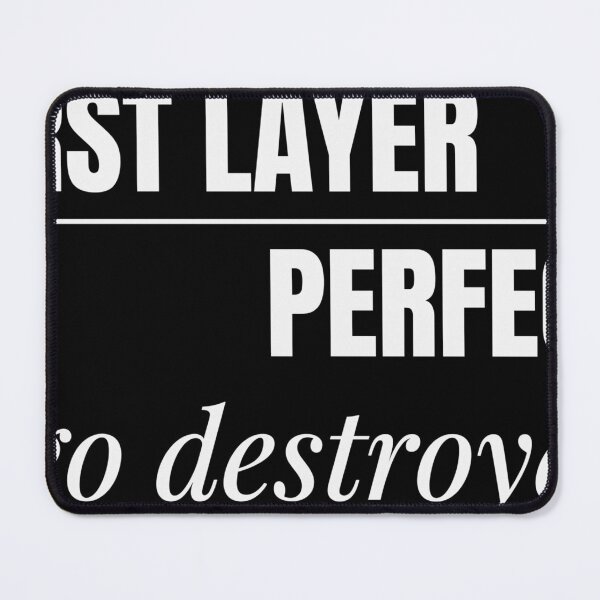 Item preview, First Layer Perfect Ego Destroyed 3D Print White Text designed and sold by Niebieski-Labs.