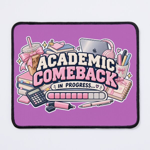 Item preview, Academic Comeback in Progress – Pink Study Aesthetic Sticker – Student Gift designed and sold by Infinite Images.