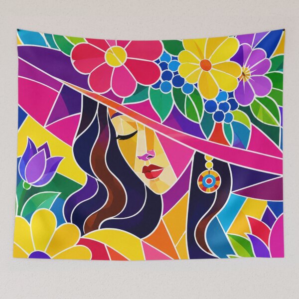 Item preview, Woman in a Floral Hat designed and sold by NeuroArtGallery.