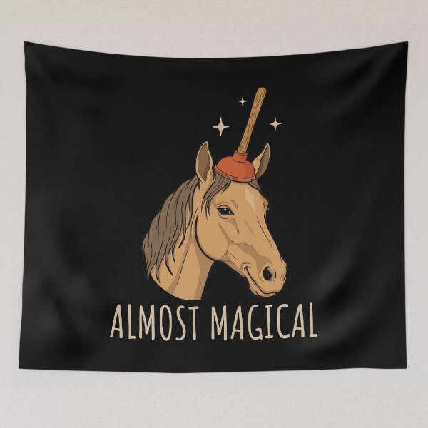 Item preview, Almost Magical Funny Horse Joke Plunger Unicorn Humor designed and sold by wtfbba.