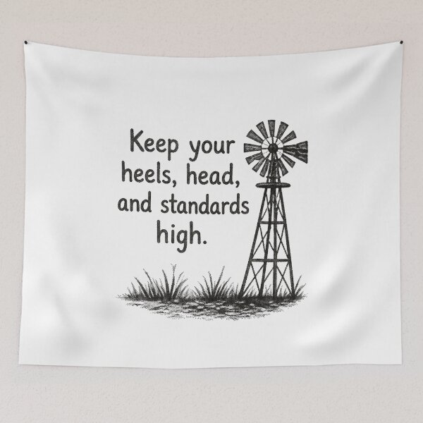 Item preview, Keep Standards High Rustic Windmill designed and sold by shahdakuy.