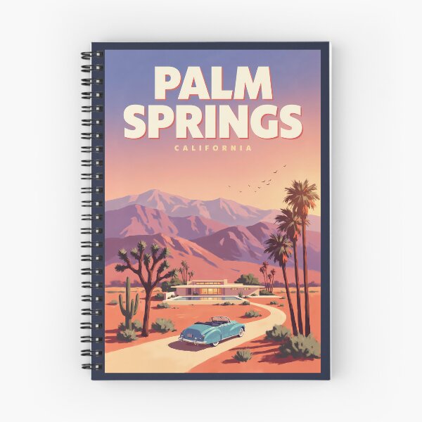 Item preview, Palm Springs California Illustration Travel Art Vintage designed and sold by KrisSidDesigns.