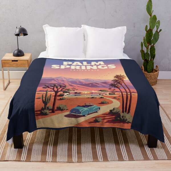 Item preview, Palm Springs California Illustration Travel Art Vintage designed and sold by KrisSidDesigns.