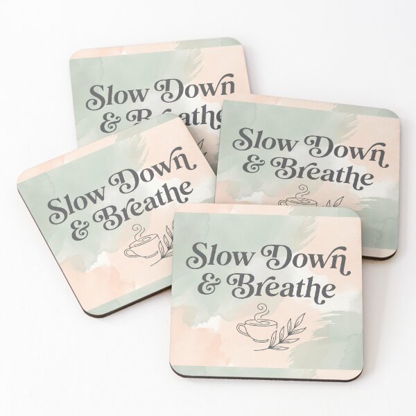 Item preview, Art Slow Down & Breathe Coffee Nature Colors designed and sold by ART ATTACK ZONE.