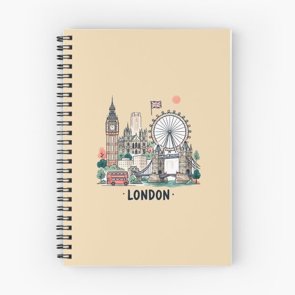 Item preview,  LONDON · - Iconic London Cityscape 3D Doodle Label with UK Flag  designed and sold by PaintMeWorld.