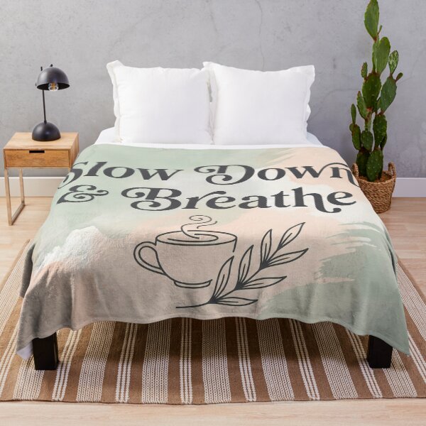 Item preview, Art Slow Down & Breathe Coffee Nature Colors designed and sold by ART ATTACK ZONE.