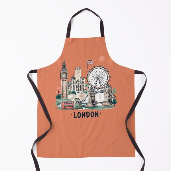 Artikelvorschau, LONDON · - Ikonisches 3D-Doodle-Label mit Londoner Stadtansicht und britischer Flagge entworfen und verkauft von PaintMeWorld.