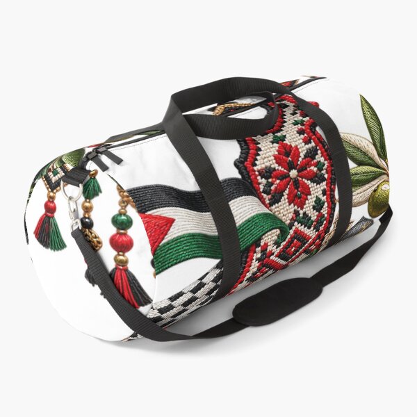 Item preview, Palestinian Heritage Embroidery – Tatreez Floral and Olive Branch Art designed and sold by BrainCurves.