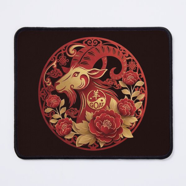 Item preview, Year of the Goat Chinese Zodiac Floral Art designed and sold by taogiauco.