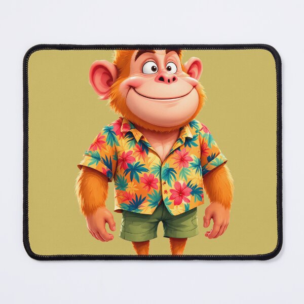 Item preview, Cool Cartoon Monkey in Hawaiian Aloha Shirt designed and sold by charmaroundyou.