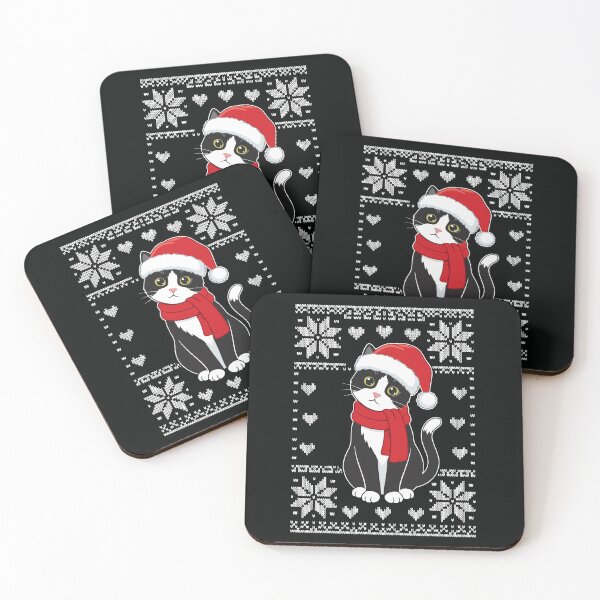 Item preview, Ugly Christmas Black Cat In Santa Hat Cute Merry Catmas designed and sold by alenaz.