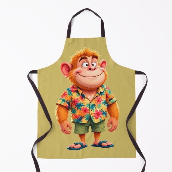 Item preview, Cool Cartoon Monkey in Hawaiian Aloha Shirt designed and sold by charmaroundyou.