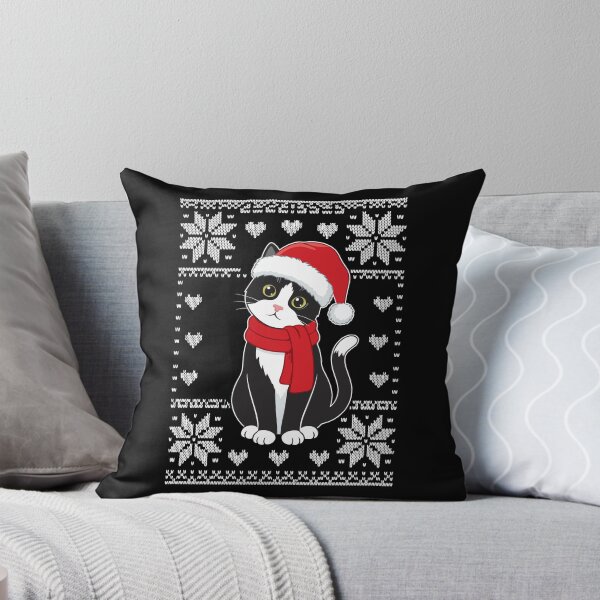 Item preview, Ugly Christmas Black Cat In Santa Hat Cute Merry Catmas designed and sold by alenaz.