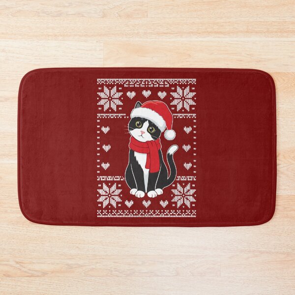 Item preview, Ugly Christmas Black Cat In Santa Hat Cute Merry Catmas designed and sold by alenaz.