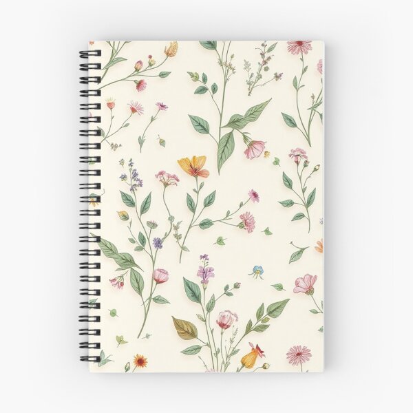 Item preview, Tiny Colorful Wildflower Cream Meadow Print designed and sold by IntelliMindDesigns.