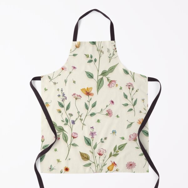 Item preview, Tiny Colorful Wildflower Cream Meadow Print designed and sold by IntelliMindDesigns.