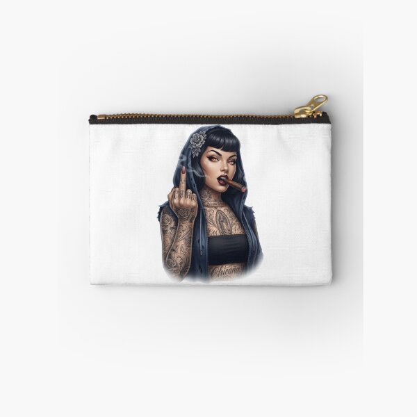 Item preview, Chicano Rebel Girl with Cigar and Middle Finger designed and sold by CHRIST5000.