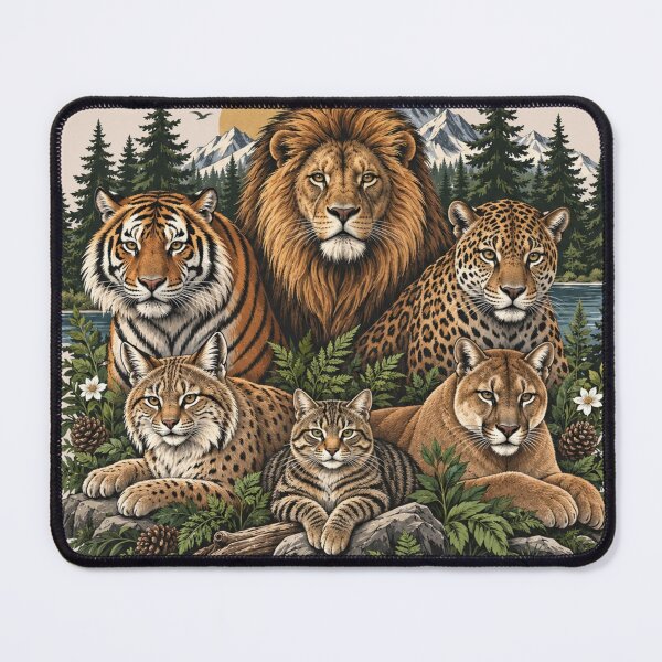 Item preview, All Cats Are Pettable, Some Only Once, Funny Wild Cats, Vintage Lion Tiger Leopard Wildlife Gift designed and sold by Cchotlan.