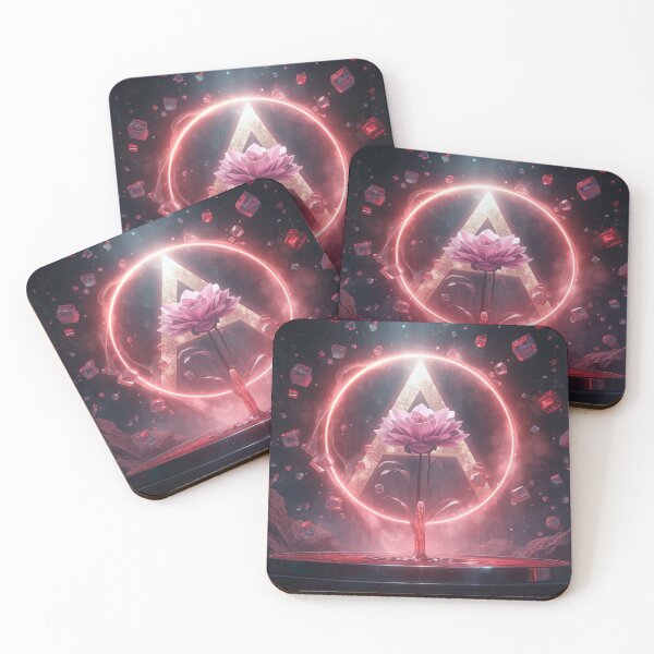 Item preview, Pink Lotus Flower Letter A Neon Fantasy Comforter & Shower Curtain. designed and sold by fbtrisha.