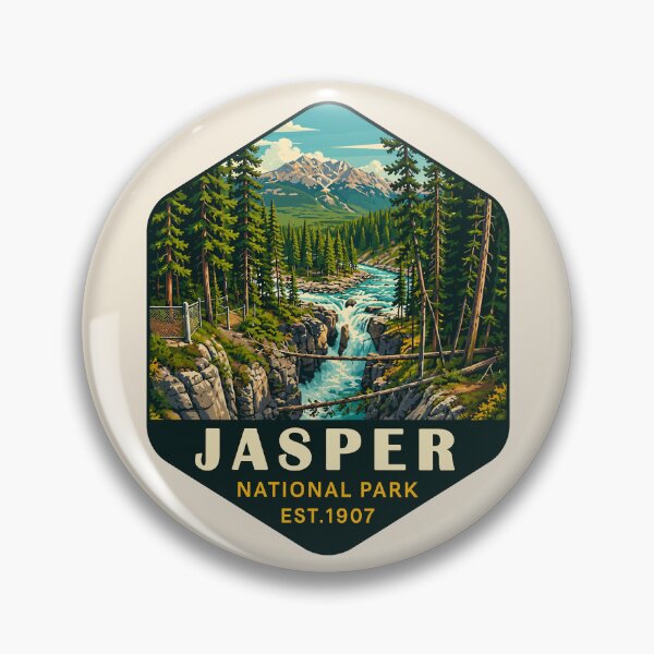 Item preview, Jasper National Park Canada – Vintage Retro Mountain Adventure designed and sold by Gideon Emmerich.