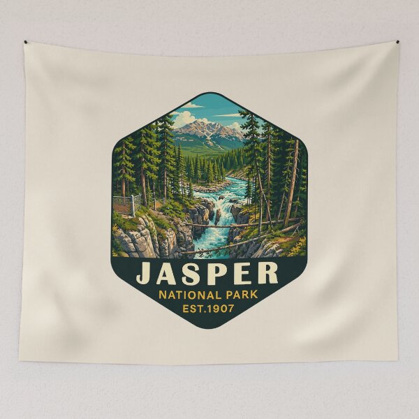 Item preview, Jasper National Park Canada – Vintage Retro Mountain Adventure designed and sold by Gideon Emmerich.