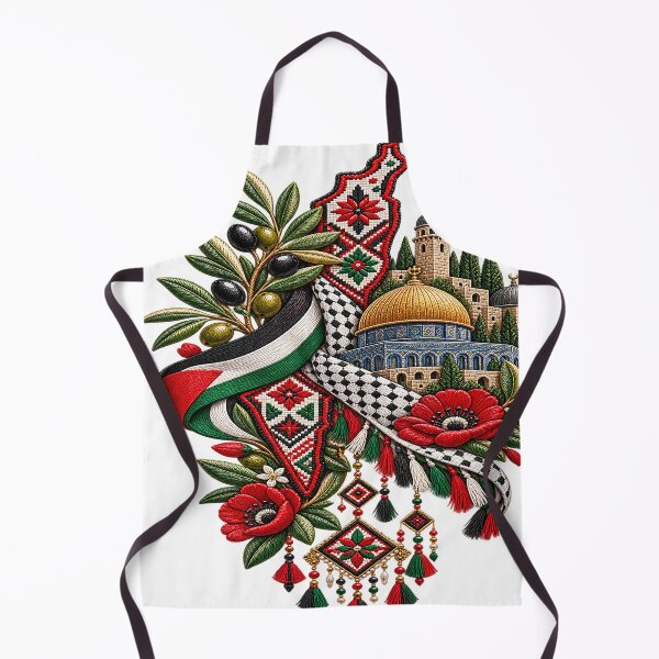 Item preview, Palestinian Tatreez Heritage Art – Olive Branch and Floral Embroidery Design designed and sold by BrainCurves.