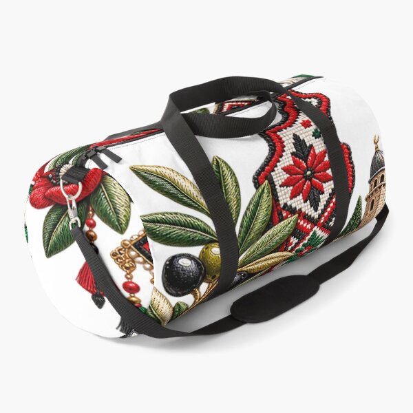 Item preview, Palestinian Tatreez Heritage Art – Olive Branch and Floral Embroidery Design designed and sold by BrainCurves.