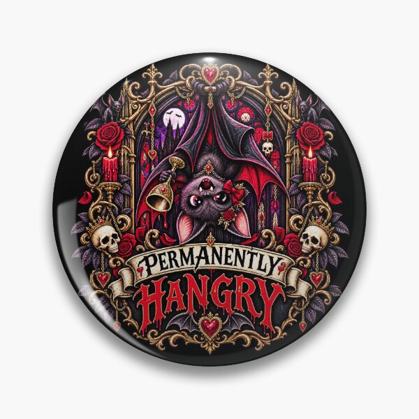 Item preview, Permanently Hangry Gothic Vampire Bat designed and sold by TheInkRaven.