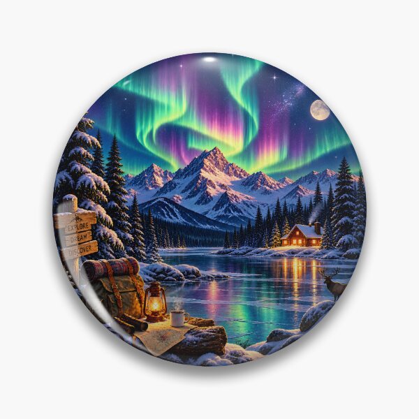 Item preview, Arctic Aurora Adventure | Northern Lights Camping T-Shirt designed and sold by VaultVibes.