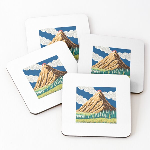 Item preview, Retro Mountain Landscape with Trees – Vintage Nature Adventure Design designed and sold by madeinnature.
