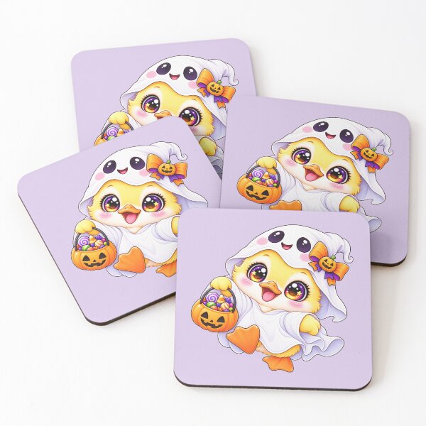 Item preview, Kawaii Ghost Duckling Sticker Art – Cute Chibi Halloween Illustration designed and sold by MagicMakerPh.