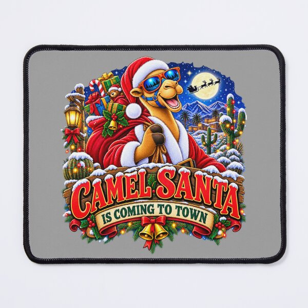 Item preview, Cool Camel Christmas Shirt – Camel Santa Is Coming To Town – Funny Camel T-Shirt Gift for Camel Lovers designed and sold by Camel & Quirk.